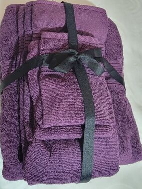 Luxury Purple Bath Towel Set by